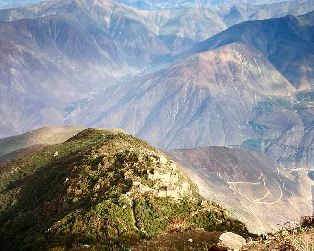 Castillo Marcakullpi en Huaral. Vista Arerea