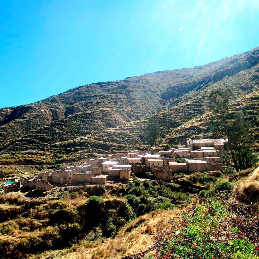 Pueblo fantasma de Pampas, vista diurna del lugar