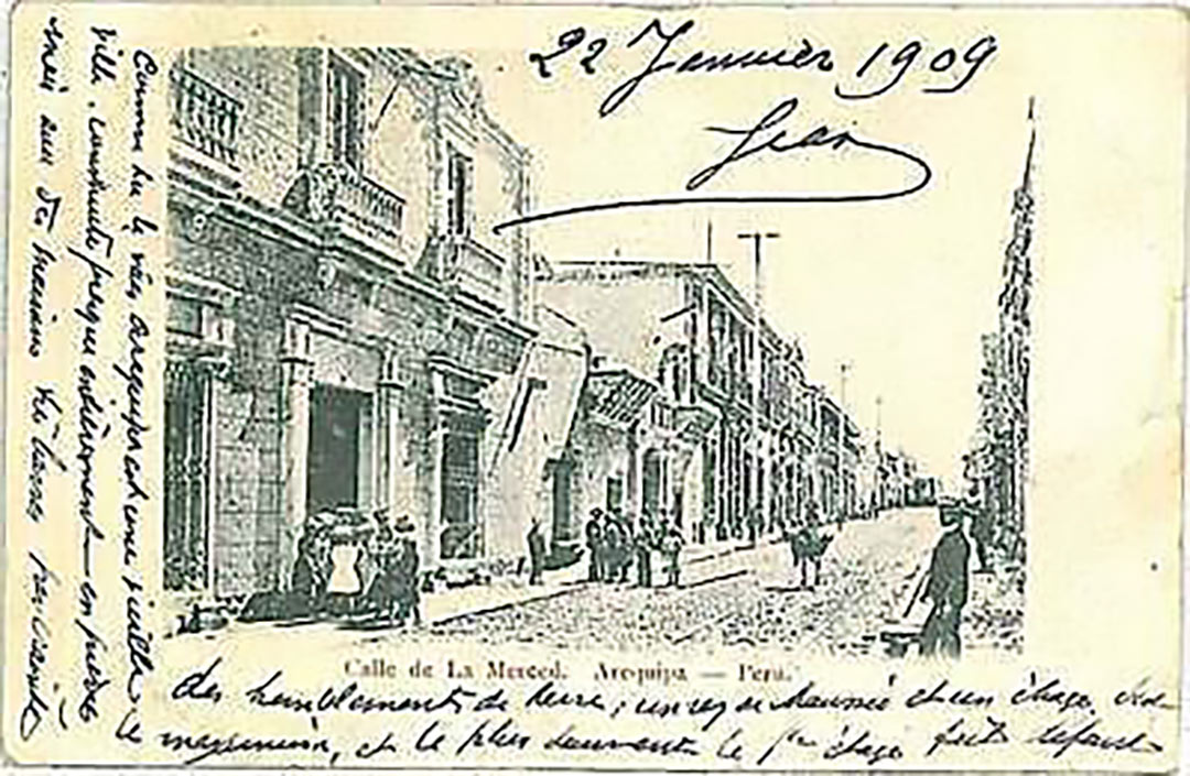 Postal arequipeña de 1909